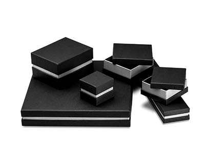 Black & Sil Metallic Ring Box - Immagine Standard - 3
