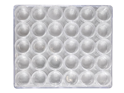 Set Di 30 Contenitori Mini Per Perline, Trasparenti - Immagine Standard - 3