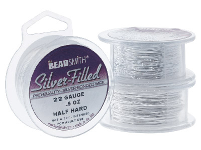 Filo Silver Filled Beadsmith, Calibro 22, 4,75 M, Tondo, Durezza Media, Argento Puro 6 Su Ottone