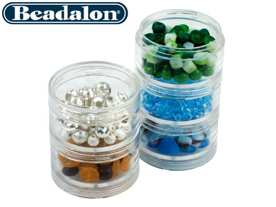 Set Di 5 Contenitori Per Perline Beadalon Impilabili, Misura Media - Immagine Standard - 2