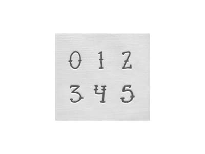 Impressart Set Timbri Numero In Caratteri In Corsivo Minuscolo 4mm - Immagine Standard - 4