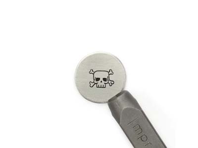 Impressart Signature Skull And Crossbones Design Stamp 6mm - Immagine Standard - 1