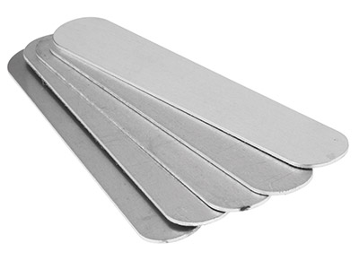 Confezione Da 5 Bracciali Rigidi Semilavorati Impressart, 25,4 MM X 15 Cm, Alluminio - Immagine Standard - 2