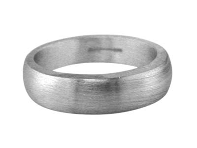 St Sil Flat Domed Ring Hm Widest Point 5.3mm Size O Plain Solid Back