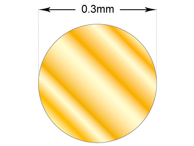 Filo A Sezione Tonda Df, 0,3 Mm, Oro Giallo Da 9 Kt, 100% Oro Riciclato - Immagine Standard - 2