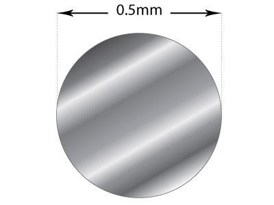 Filo A Sezione Tonda Duro, Rotoli Da 30 G, 0,5 Mm, Argento 925, 100% Argento Riciclato - Immagine Standard - 2