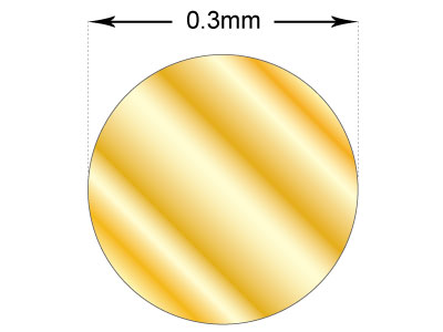 Filo A Sezione Tonda Completamente Ricotto, 0,3 Mm, Oro Pieno - Immagine Standard - 2
