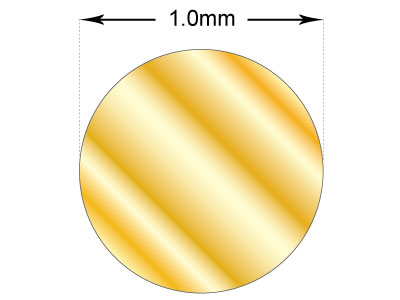 Filo A Sezione Tonda Completamente Ricotto, 1 Mm, Oro Pieno - Immagine Standard - 2