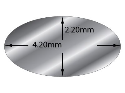 Filo A Sezione Ovale, 4,2 X 2,2 Mm, Argento 925, 100% Argento Riciclato - Immagine Standard - 2
