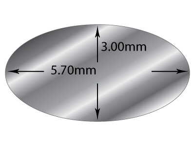 Filo A Sezione Ovale, 5,7 X 3 Mm, Argento 925, 100% Argento Riciclato - Immagine Standard - 2