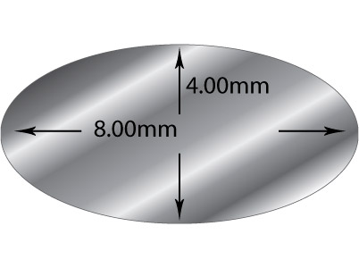 Filo A Sezione Ovale, 8 X 4 Mm, Argento 925, 100% Argento Riciclato - Immagine Standard - 2