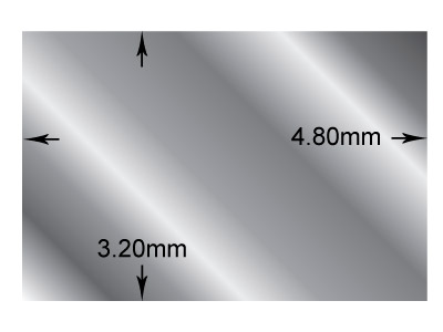 Filo A Sezione Rettangolare, 4,8 X 3,2 Mm, Argento 925, 100% Argento Riciclato - Immagine Standard - 2