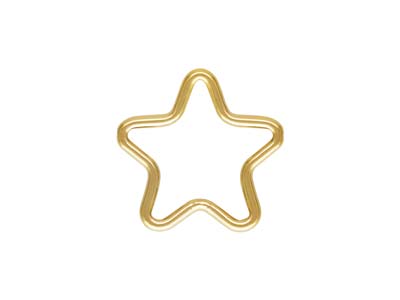 Confezione Da 5 Anelli Chiusi A Stella In Oro Pieno Da 10 MM