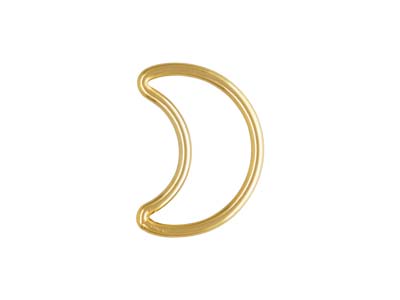 Confezione Da 5 Anelli Chiusi A Forma Di Luna Crescente In Oro Pieno Da 11 X 8 MM - Immagine Standard - 1