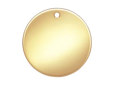 Disco Rotondo In Oro Pieno Da 16 Mm, Semilavorato Leggero