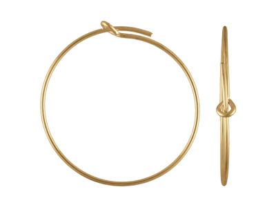 Orecchini A Cerchio Con Perline In Oro Antico, 25 MM