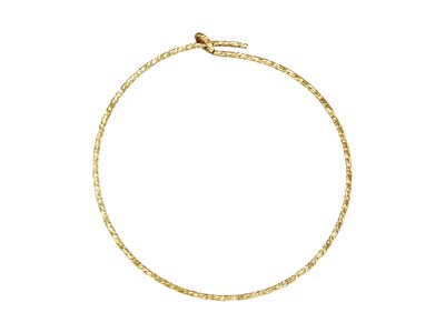 Orecchini A Cerchio Con Perline Brillanti In Oro Pieno Da 30 MM - Immagine Standard - 1