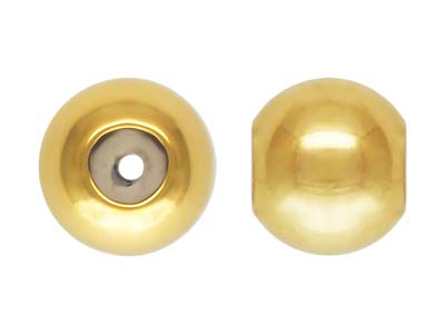 Perlina Rotonda Con Fermo In Silicone In Oro Antico, 3 MM - Immagine Standard - 1