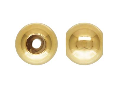Perlina Rotonda Con Fermo In Silicone In Oro Antico, 4 MM - Immagine Standard - 1