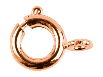 Confezione Da 6 Chiusure A Molla, 6 Mm, Placcatura In Oro Rosa - Immagine Standard - 1