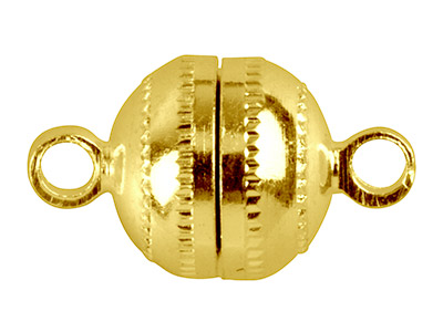 Confezione Da 6 Chiusure Magnetiche Rotonde, Placcatura In Oro