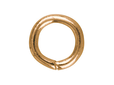 Confezione Da 50 Anellini Rotondi, Placcati In Oro Rosa, Calibro 0,95 MM - Immagine Standard - 2