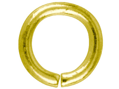 Confezione Da 100 Anellini Rotondi, 7,5 MM Placcatura In Oro - Immagine Standard - 1