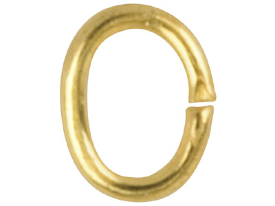 Confezione Da 100 Anellini Ovali, 4 X 3 Mm, Placcatura In Oro - Immagine Standard - 1
