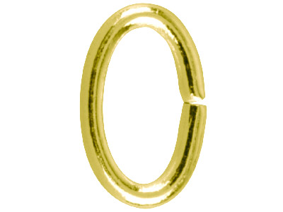 Confezione Da 100 Anellini Ovali, 9,4 Mm, Placcatura In Oro - Immagine Standard - 1