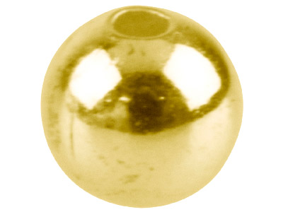 Confezione Da 50 Perline A Sfera Con Finitura Liscia A 2 Fori, 4 Mm, Placcatura In Oro - Immagine Standard - 1