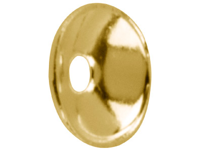 Confezione Da 25 Terminali Per Perline Semplici, 4 Mm, Placcatura In Oro - Immagine Standard - 1