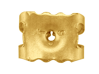Confezione Da 2 Chiusure Per Orecchini A Perno Grandi, Oro Giallo Da 9 Kt, 100% Oro Riciclato - Immagine Standard - 2