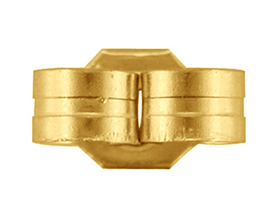Confezione Da 6 Chiusure Per Orecchini A Perno Piccole, Oro Giallo Da 9 Kt, 100% Oro Riciclato - Immagine Standard - 3