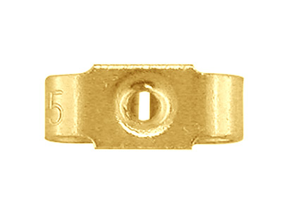 Confezione Da 2 Chiusure Per Orecchini A Perno, 110, Oro Giallo Da 9 Kt, 100% Oro Riciclato - Immagine Standard - 3