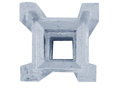Castone Quadrato A 4 Griff, 3 Mm, Argento 925 - Immagine Standard - 2