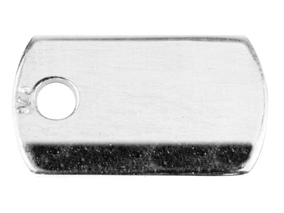 Confezione Da 5 Piastrine Semilavorate Per Stampaggio, 12 X 7 X 0,8 Mm, Argento 925 - Immagine Standard - 1