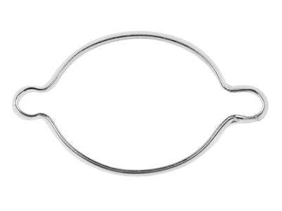 Confezione Da 5 Castoni Wrap-tite Ovali Con 2 Occhielli, 10 X 8 Mm, Argento 925 - Immagine Standard - 2