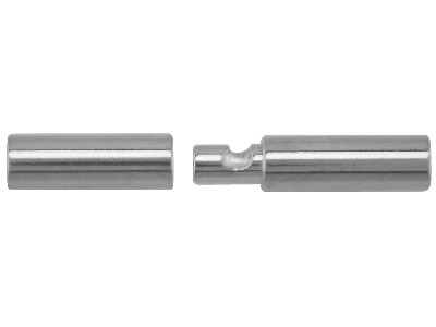 Chiusura A Baionetta Con Meccanismo A Pressione E Rotazione, Diametro Esterno 3,5 Mm, Argento 925 - Immagine Standard - 2