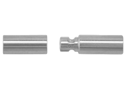 Chiusura A Baionetta Con Meccanismo A Pressione E Rotazione, Diametro Esterno 5,5 Mm, Argento 925 - Immagine Standard - 2