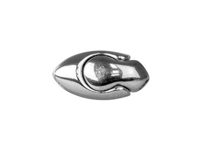Chiusura Magnetica Ovale, 10 X 5 Mm, Argento 925 - Immagine Standard - 2