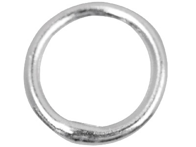 Confezione Da 10 Anellini Chiusi In Filo Metallico Da 1 Mm, Diametro 7 Mm, Argento 925 - Immagine Standard - 1