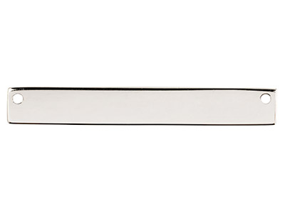 Barra Semilavorata Di Forma Rettangolare Per Stampaggio, 40 X 6 Mm, Argento 925