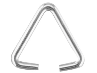 Confezione Da 10 Contromaglie Triangolari In Filo Metallico, Argento 925 - Immagine Standard - 1