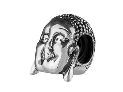 Perlina Per Charm A Forma Di Buddha, Argento 925 - Immagine Standard - 2