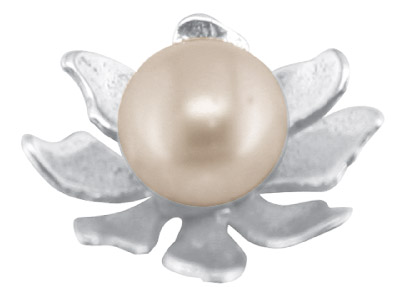 Coppetta Per Perline A Forma Di Fiore, 11 Mm, Argento 925 - Immagine Standard - 2