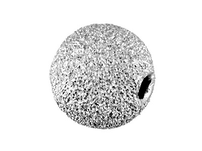 Perlina Rotonda Con Finitura Satinata E Doppio Foro, 8 Mm, Argento 925 - Immagine Standard - 1
