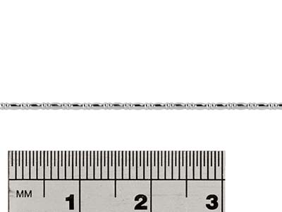 Filo Con Perline Ovali E Rondelle, 1 Mm, Argento 925 - Immagine Standard - 2