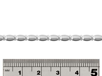 Filo Con Perline Ovali E Rondelle, 3,5 Mm, Argento 925 - Immagine Standard - 2