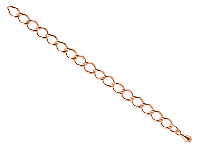 Catena Di Estensione Piccola Con Ciondolo, 2,7 Mm, Placcata In Oro Rosa