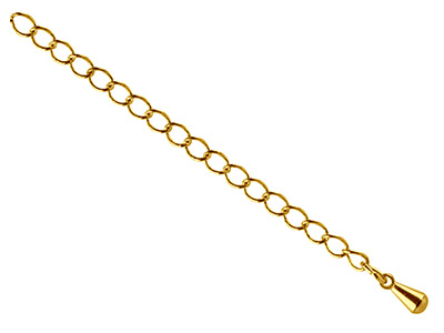 Catena Di Estensione Piccola Con Ciondolo, 2,75 Mm, Placcata In Oro